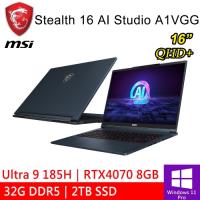 微星 Stealth 16 AI Studio A1VGG-003TW 16吋 原廠筆電 藍(Ultra 9/32G/2TB/RTX4070 8G)