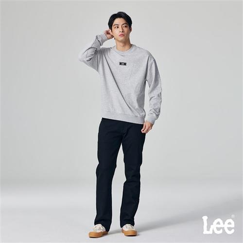 Lee 男款 743 中腰舒適直筒牛仔褲 黑皮牌 黑縫線 | Modern