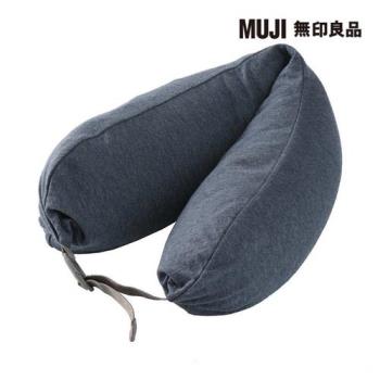 微粒貼身靠枕/深藍/16*64cm【MUJI 無印良品】