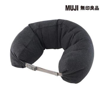 微粒貼身靠枕/雜黑/約16x64cm【MUJI 無印良品】