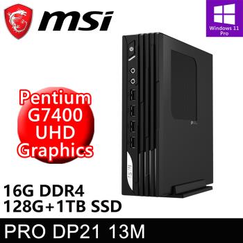 微星 PRO DP21 13M-627TW-SP3 (G7400/16G DDR4/128G PCIE+1TB/W11P)特仕機