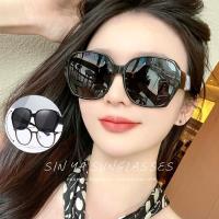 【SINYA】 ins大框偏光墨鏡 英倫風霧黑系列 可外掛式套鏡 Polarized抗UV400 可套鏡 防眩光 遮陽