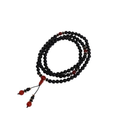 【雨揚珍品】避邪旺運黑曜石108顆念珠-6mm (防小人/辟邪化煞/消業障/淨化空間)