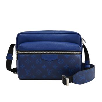 Louis Vuitton LV M30242 OUTDOOR 經典Monogram花紋斜背包.藍