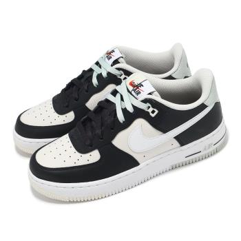 Nike 休閒鞋 Air Force 1 LV8 1 GS 大童 女鞋 米白 黑 AF1 經典 FB9035-002