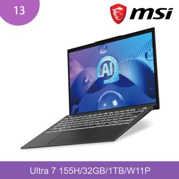 MSI 微星 Prestige 13 AI Evo A1MG-011TW (Ultra 7 155H/32G/1TSSD/W11P/QHD/13.3吋)商務筆電