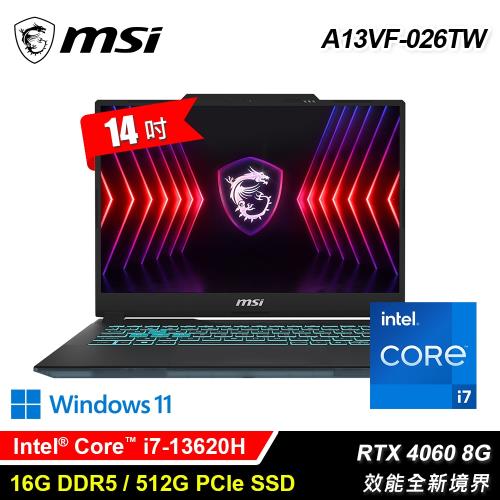 【MSI 微星】Cyborg 14 A13VF-026TW 14吋 i7 RTX4060 電競筆電