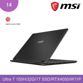 MSI 微星 Prestige AI Studio C1VEG-009TW 14吋商務筆電(Ultra 7 155H/32G/1T SSD/RTX4050)