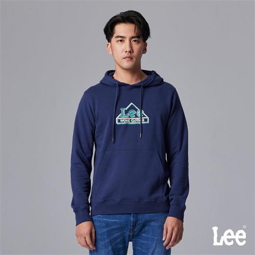 Lee 男款 胸口三角大LOGO 帽T | Modern