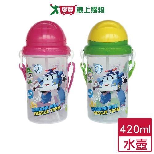 POLI波力 滑蓋水壺 420ml(紅/綠) 台灣製 安全無毒 可愛 滑蓋 水壺 水瓶【愛買】