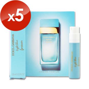 【Dolce & Gabbana】Light Blue Forever 淺藍詠愛女性淡香精 0.8ML x 5(效期至2025年02月)