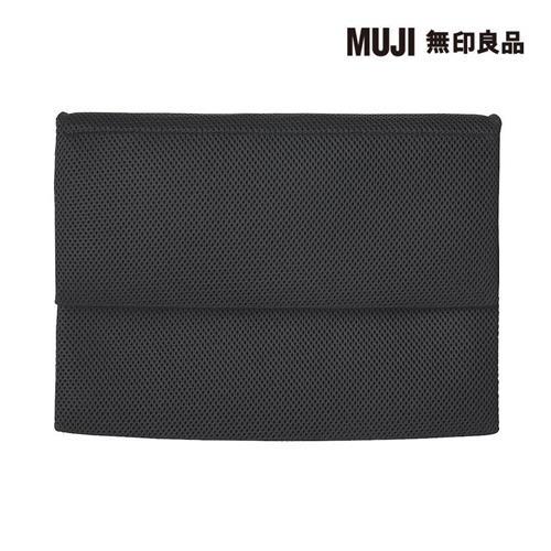 聚酯纖維網眼筆記型電腦包/附口袋.13吋用.黑【MUJI 無印良品】
