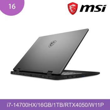 MSI微星 Creator M16 HX C14VEG-042TW(i7-14700HX/16GB/1TB/RTX4050/W11P/16吋繪圖筆電)