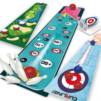 親子桌遊冰壺球 體育室內休閒親子互動