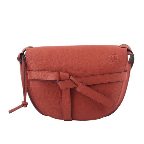 展示商品_LOEWE Gate Small 牛皮馬鞍斜背包(橘紅色)