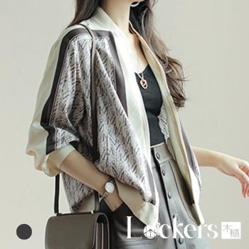 任-【Lockers 木櫃】春季小香風織帶短袖翻領上衣 L112030608
