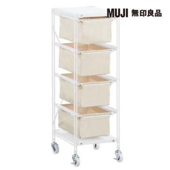 SUS帆布籃推車/亮面淺灰/寬28【MUJI 無印良品】