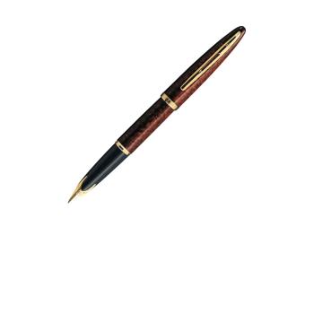WATERMAN 威迪文 海洋系列 琥珀琺瑯金夾 18K金 鋼筆