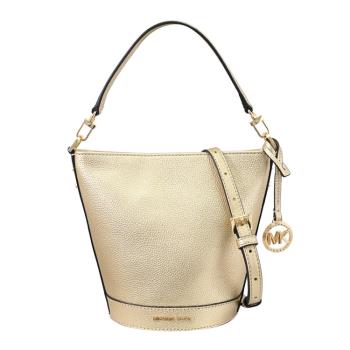 MICHAEL KORS TOWNSEND 浮雕LOGO兩用水桶包.金