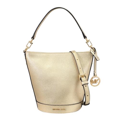 MICHAEL KORS TOWNSEND 浮雕LOGO兩用水桶包.金