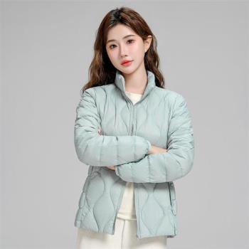 【巴黎精品】輕羽絨外套鴨絨夾克-立領保暖短款修身女外套6色a1hd5
