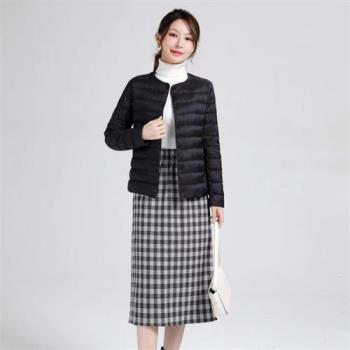 【巴黎精品】輕羽絨外套鴨絨夾克-保暖修身短款純色女外套15色a1hd2