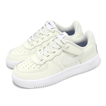 Nike 童鞋 Force 1 Low EasyOn LV8 1 PS 中童 米白 藍 休閒鞋 FV6104-100