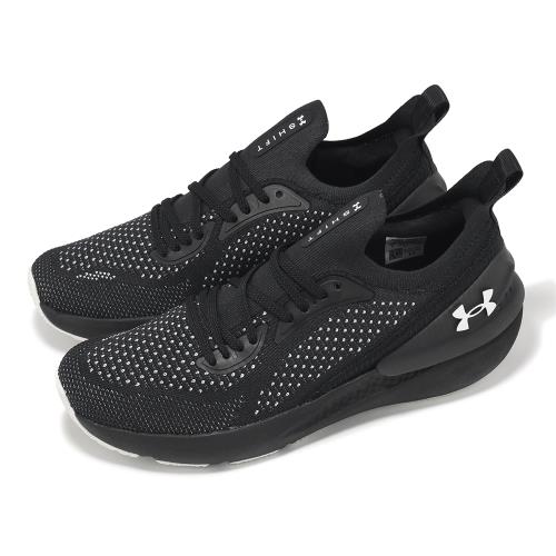 Under Armour 慢跑鞋 Shift 男鞋 黑 白 針織 緩衝 運動鞋 UA 3027776003