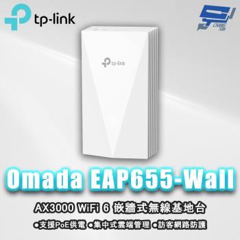 昌運監視器 TP-LINK Omada EAP655-Wall AX3000 WiFi 6 嵌牆式無線基地臺