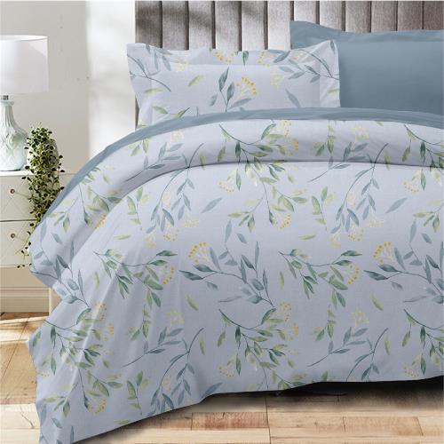 【Caliphil佳麗惠寢具】 100%美國棉 雙人床包兩用被四件組/晚風   精梳棉  台灣製