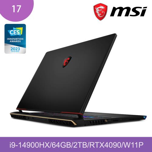 MSI微星 Raider GE78 HX(i9-14900HX/64GB/2TB/RTX4090/W11P/14VIG-696TW) 17吋 電競筆電