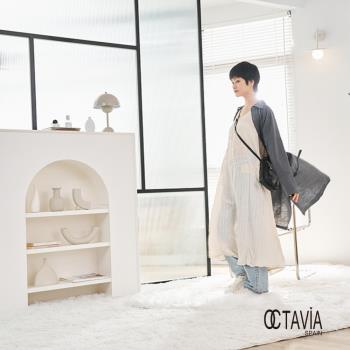 OCTAVIA8 真皮- 精靈 油蠟牛皮手提肩斜三用隨身手機包 - 靈動黑