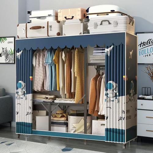 免安裝折疊鋼架簡易布衣櫃