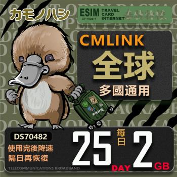 【鴨嘴獸 旅遊網絡卡】CMLINK 全球卡 25日重量型 吃到飽 支援 塞爾維亞 波士尼亞 烏克蘭 等多個國家