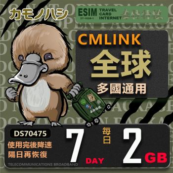 【鴨嘴獸 旅遊網絡卡】CMLINK 全球卡 7日重量型 吃到飽 支援 塞爾維亞 波士尼亞 烏克蘭 等多個國家