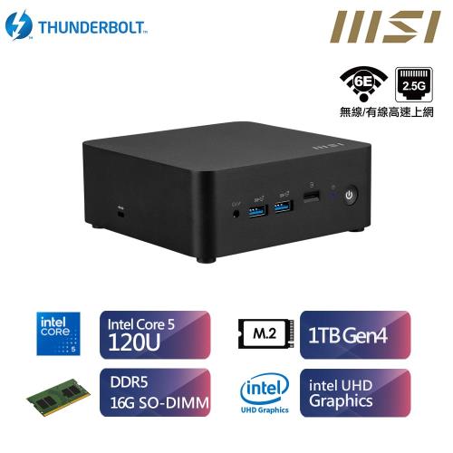 MSI Cubi NUC Core5Intel十核心效能電腦 (Core 5-120U/16G/1TB)【ET4MC0050A】