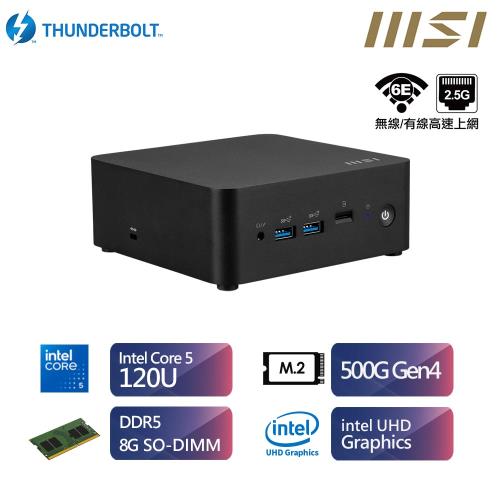 MSI Cubi NUC Core5Intel十核心效能電腦 (Core 5-120U/8G/500G)【ET4MC0040A】