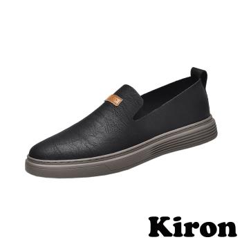 【KIRON】經典厚底樂福鞋/經典百搭休閒厚底樂福鞋 男鞋 黑