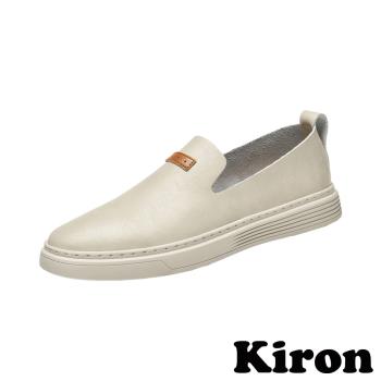 【KIRON】經典厚底樂福鞋/經典百搭休閒厚底樂福鞋 男鞋 米