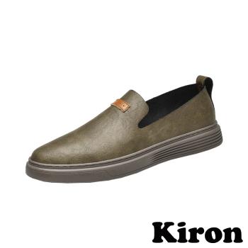 【KIRON】經典厚底樂福鞋/經典百搭休閒厚底樂福鞋 男鞋 卡其