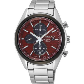 SEIKO 精工 喬治亞羅設計三眼計時太陽能腕錶-40.5mm SK040 SSC771P1/V176-0BH0R