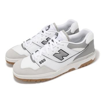 New Balance 休閒鞋 550 男鞋 女鞋 白 石板灰 復古 膠底 NB IU 著用款 BB550ESC-D