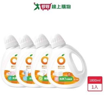 橘子工坊天然無香精制菌洗衣精1800ml【愛買】