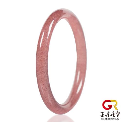 【正佳珠寶】草莓晶 圓骨手鐲 草莓晶手鐲