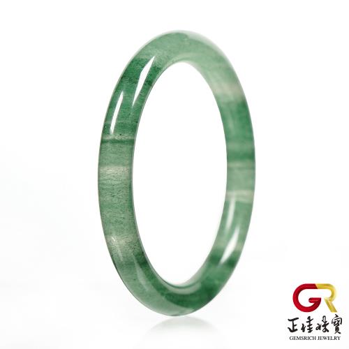 【正佳珠寶】綠草莓晶 圓骨手鐲 綠草莓晶手鐲