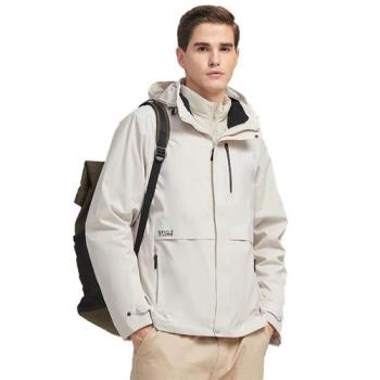 【巴黎精品】衝鋒衣防風夾克(兩件套)-登山保暖三合一連帽男女外套20款a1he5