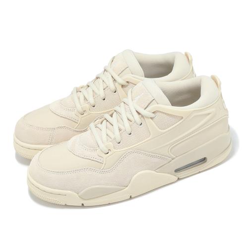 Nike 休閒鞋 Wmns Air Jordan 4 RM 女鞋 米白 AJ4 氣墊 麂皮 拼接 FQ7940-200