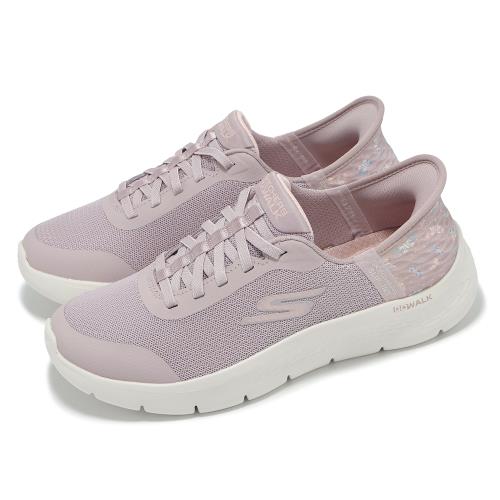 Skechers 休閒鞋 Go Walk Flex-EVA Slip-Ins D 女鞋 寬楦 粉白 套入式 健走鞋 124823WMVE