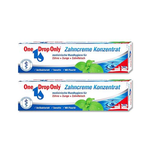 (2盒超值組)德國ONE DROP ONLY-高濃縮1滴潔淨固齒護齦植萃含氟牙膏25ml/盒(RDA30低磨損潔牙,口腔清新防齲齒,強健琺瑯質)
