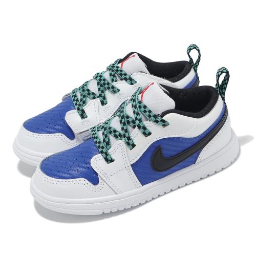 Nike 童鞋 Jordan 1 Low ALT SE TD 小童 學步鞋 白 藍 黑 喬丹 魔鬼氈 FQ8710-100